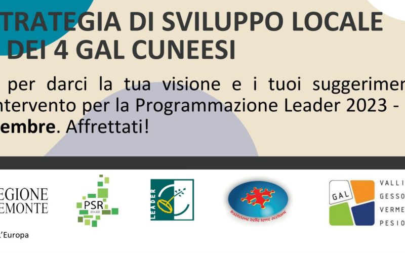 Nuove Strategie per lo Sviluppo Rurale locale: è on line il questionario per indagare preferenze e proposte
