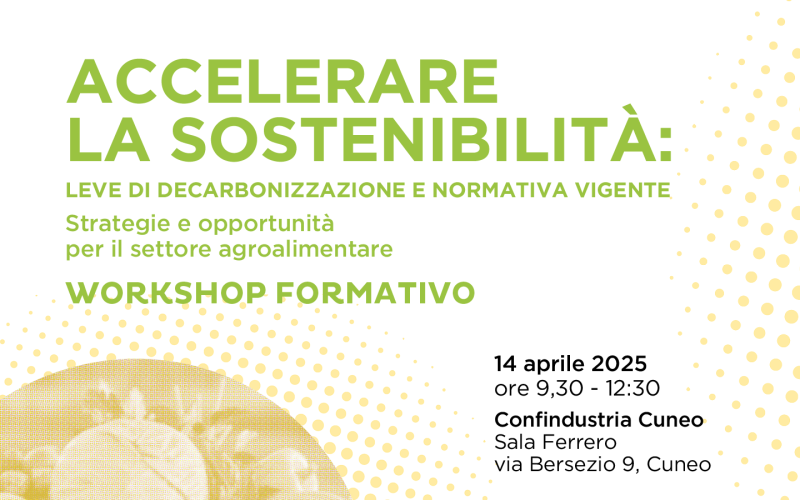Workshop formativo “Accelerare la sostenibilità”